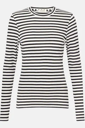 NILI LOTAN Susana striped cotton jersey T-shirt