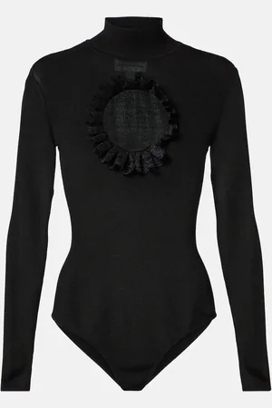 Self-Portrait X Christopher Kane lace-trimmed cutout bodysuit