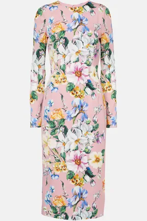 Dolce & Gabbana Floral silk-blend midi dress