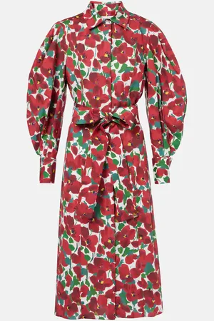 Carolina Herrera Floral cotton-blend shirt dress