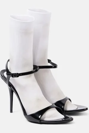 Balenciaga Avenue Sock 110 patent leather sandals