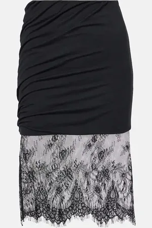 The Attico Lace-trimmed miniskirt