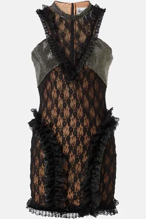 Self-Portrait X Christopher Kane embellished lace minidress