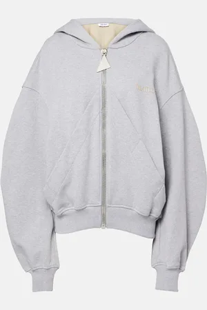 The Attico Logo cotton fleece hoodie