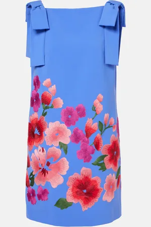 Carolina Herrera Floral embroidered crÃªpe minidress