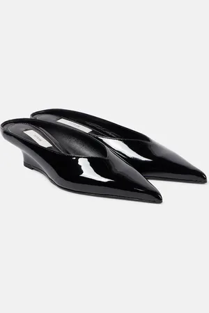 Totême Sharp patent leather wedge mules