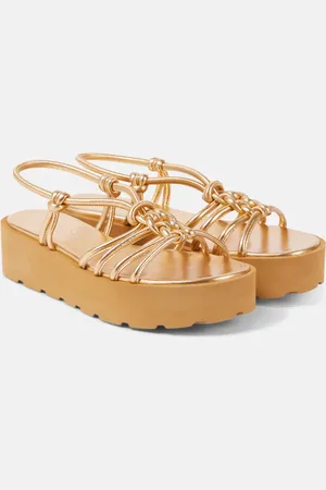 Gianvito Rossi Metallic leather sandals