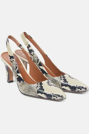 PARIS TEXAS Belle 75 snake-effect leather slingback pumps