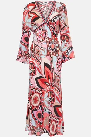 RIXO London Tania silk maxi dress