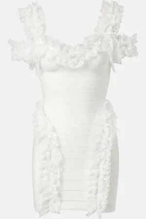 Self-Portrait X Christopher Kane lace-trimmed minidress