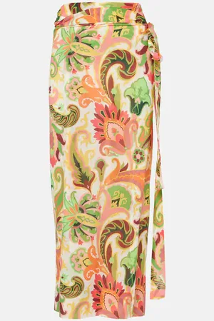 Etro Floral cotton and silk beach cover-up