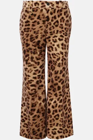 Chloé ChloÃ© Leopard-print cotton velvet flared pants