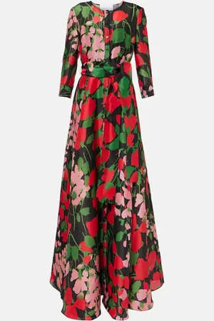 Carolina Herrera Floral silk gazar gown