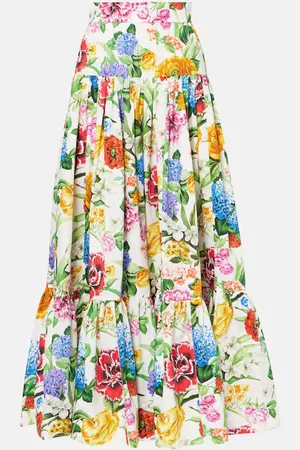Dolce & Gabbana Floral cotton poplin maxi skirt