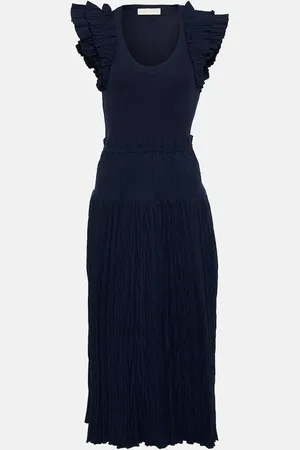 ULLA JOHNSON Virginia cotton-blend midi dress