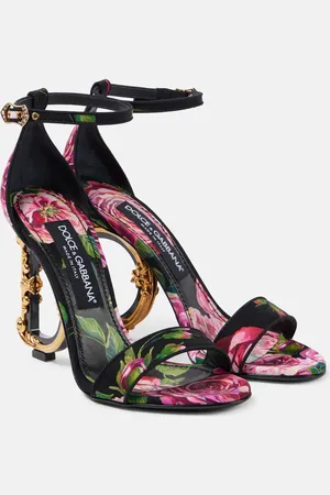 Dolce & Gabbana DG floral printed leather sandals