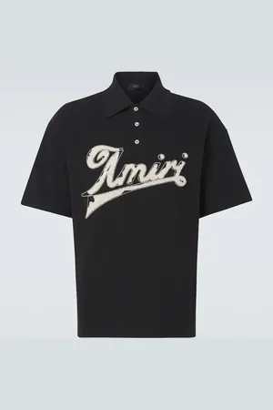 AMIRI Logo cotton piquÃ© polo shirt