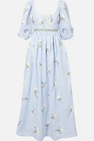 Agua by Agua Bendita Viviane floral linen maxi dress