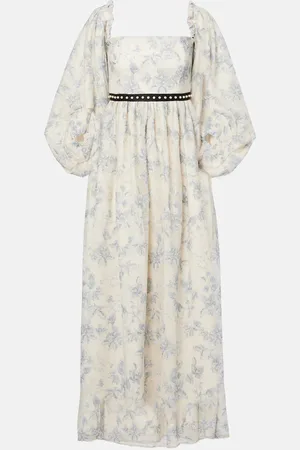 Agua by Agua Bendita Alheli balloon-sleeve floral maxi dress