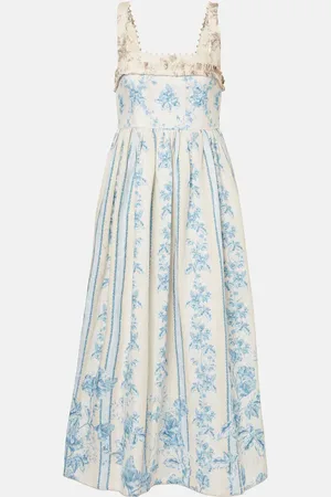 Agua by Agua Bendita Barbara floral linen midi dress