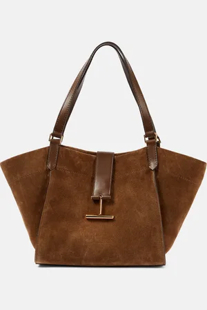 Tom Ford Tara Medium suede and leather tote bag