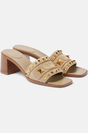 VALENTINO GARAVANI Plaster Caster 50 studded suede mules