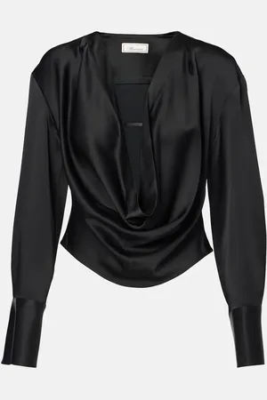 BLUMARINE Envers draped satin top