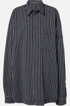 Balenciaga Flatground striped cotton shirt