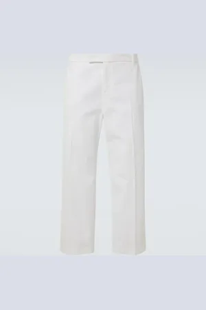 Thom Browne Cotton twill cropped chinos