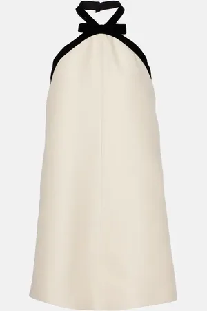 Tom Ford Bow-detail wool and silk crÃªpe minidress