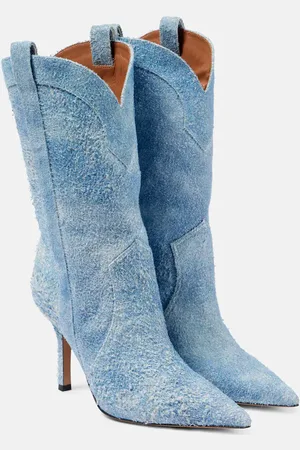 PARIS TEXAS Paloma 95 denim knee-high boots