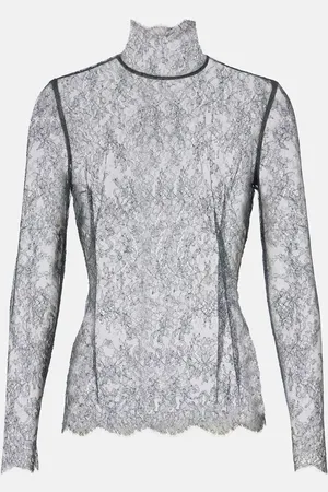 Dolce & Gabbana High-neck floral lace top