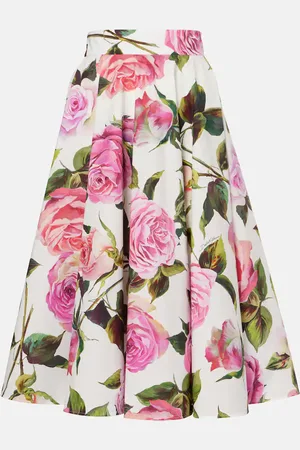Dolce & Gabbana Floral cotton midi skirt