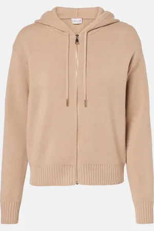 Moncler Zip-up wool and cashmere hoodie