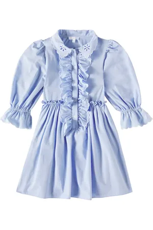 PATACHOU Ruffled cotton shirt dress