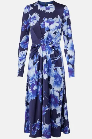 Erdem Floral draped midi dress