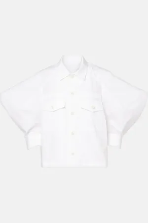 SACAI Balloon-sleeve poplin shirt