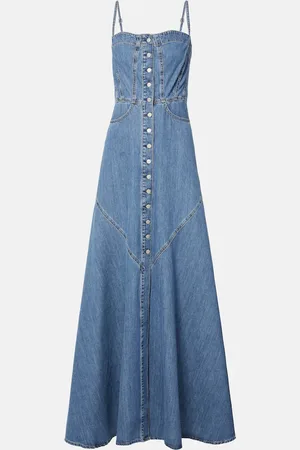 AG Jeans Seville denim maxi dress