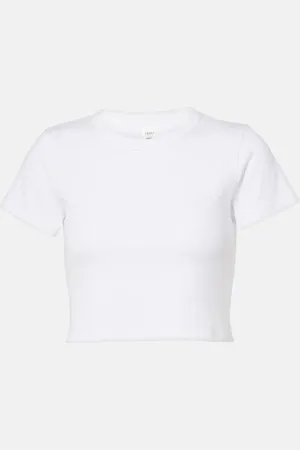 Leset Kelly cropped cotton jersey T-shirt