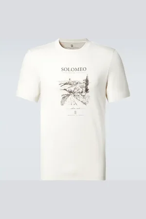 Brunello Cucinelli Printed cotton T-shirt