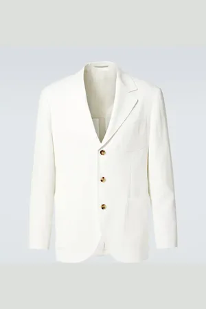 Brunello Cucinelli Single-breasted linen blazer