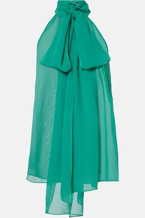 Tom Ford Halterneck silk georgette top