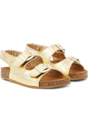 Dolce & Gabbana Metallic leather sandals