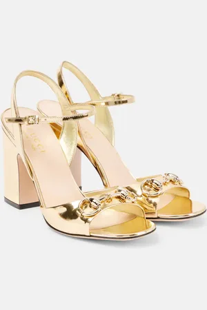 Gucci Horsebit metallic leather sandals