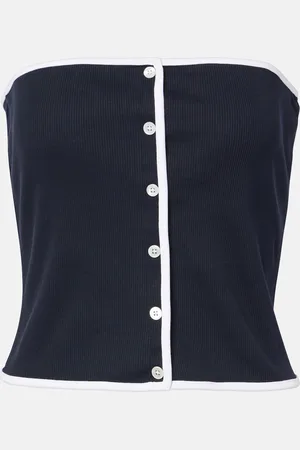 VERONICA BEARD Valley cotton-blend tube top