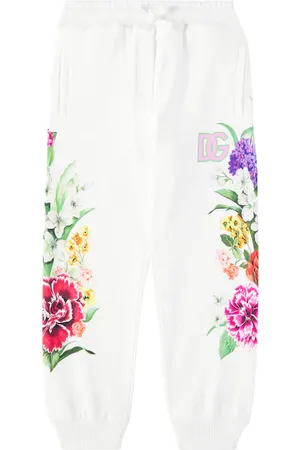Dolce & Gabbana DG floral cotton jersey sweatpants