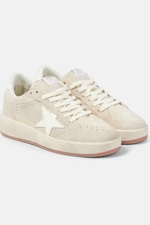 Golden Goose Ball Star 2 leather-trimmed suede sneakers
