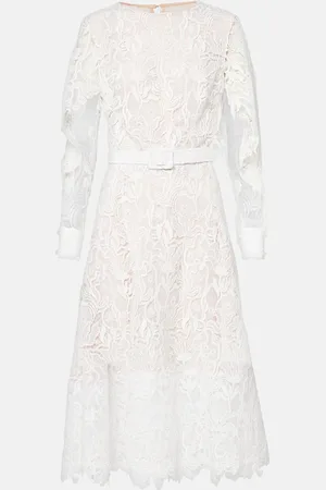 Oscar de la Renta Floral lace cocktail dress