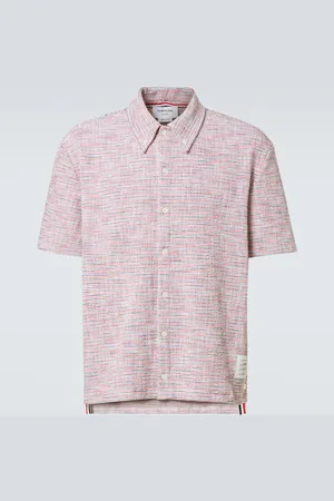 Thom Browne Cotton-blend tweed bowling shirt