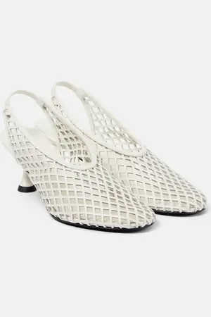 Proenza Schouler Tee leather mesh slingback pumps